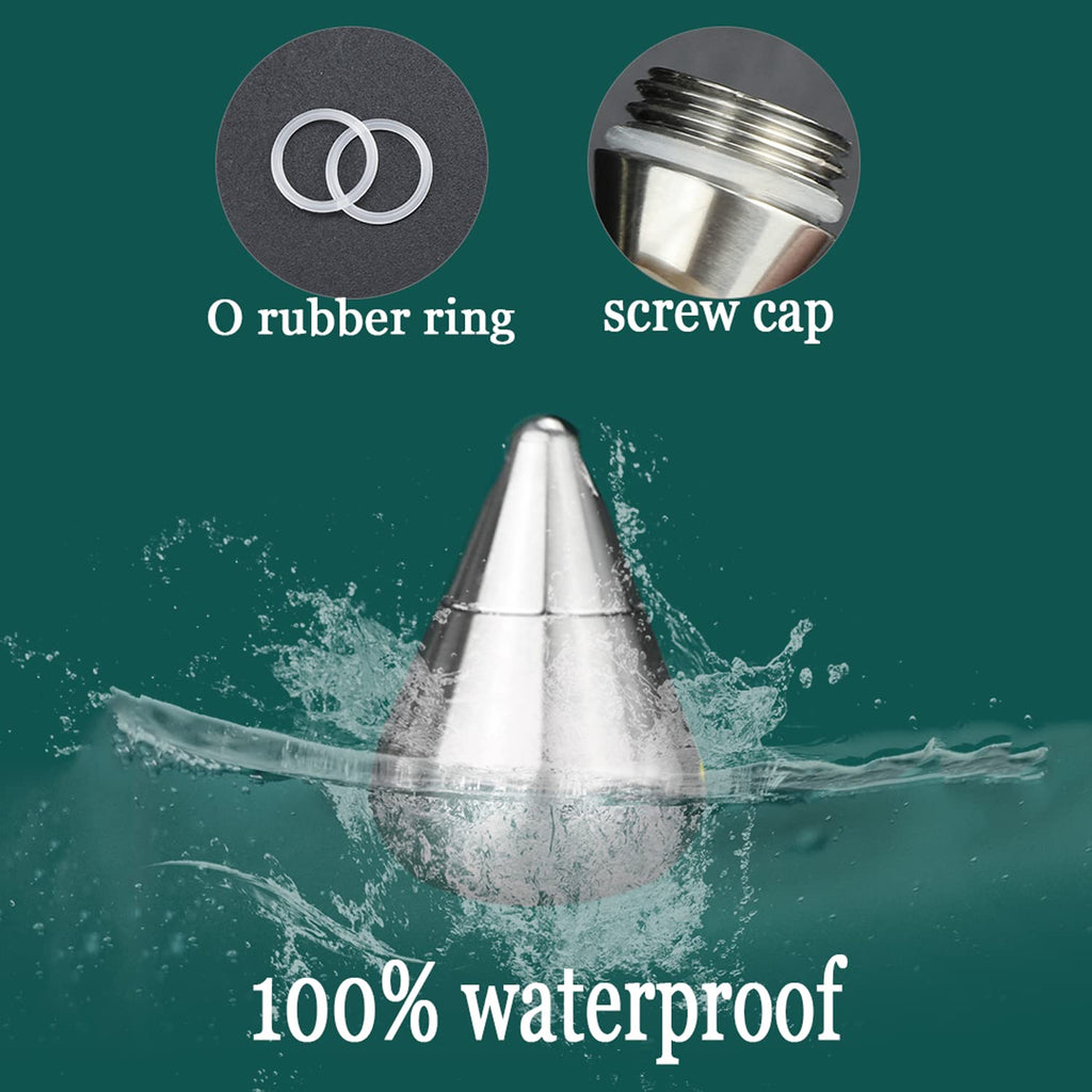 Titanium Pill Fob Necklace, Waterproof Pill Case Keychain, Pill Container Small EDC Travel Outdoor Pill Bottle, Hidden Pill Hold