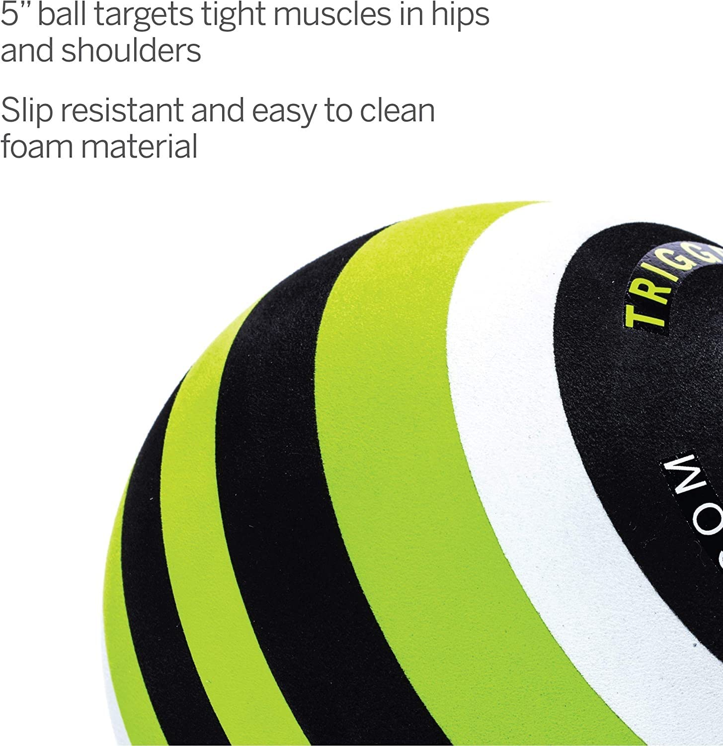 TRIGGERPOINT PERFORMANCE THERAPY Foam Massage Ball for Deep-Tissue Massage, MB5 (5-inch) -5L x 5W x 5H