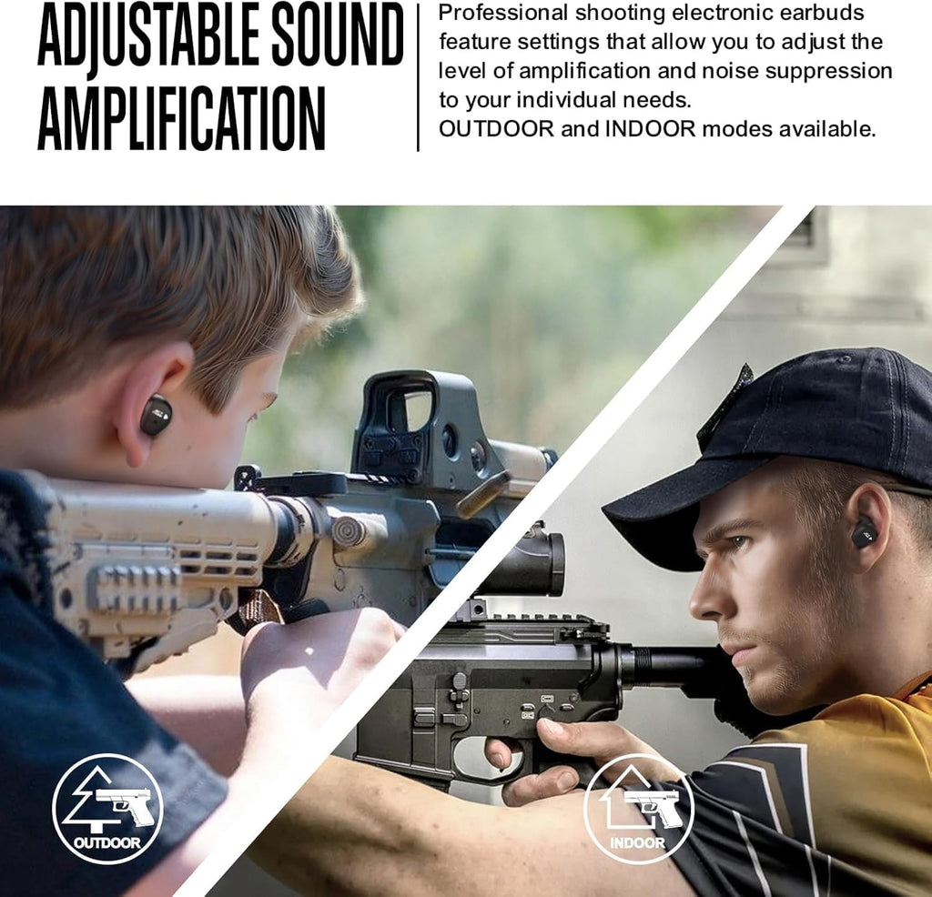 ACT FIRES Shooting Ear Protection Ear Plugs, Hearing Protection Earbuds Electronic Shooting Earplugs for Noise Reduction,Outdoor