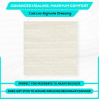 MedVance TM Alginate - Calcium Alginate Dressing 4.25x4.25 Box of 5 dressings