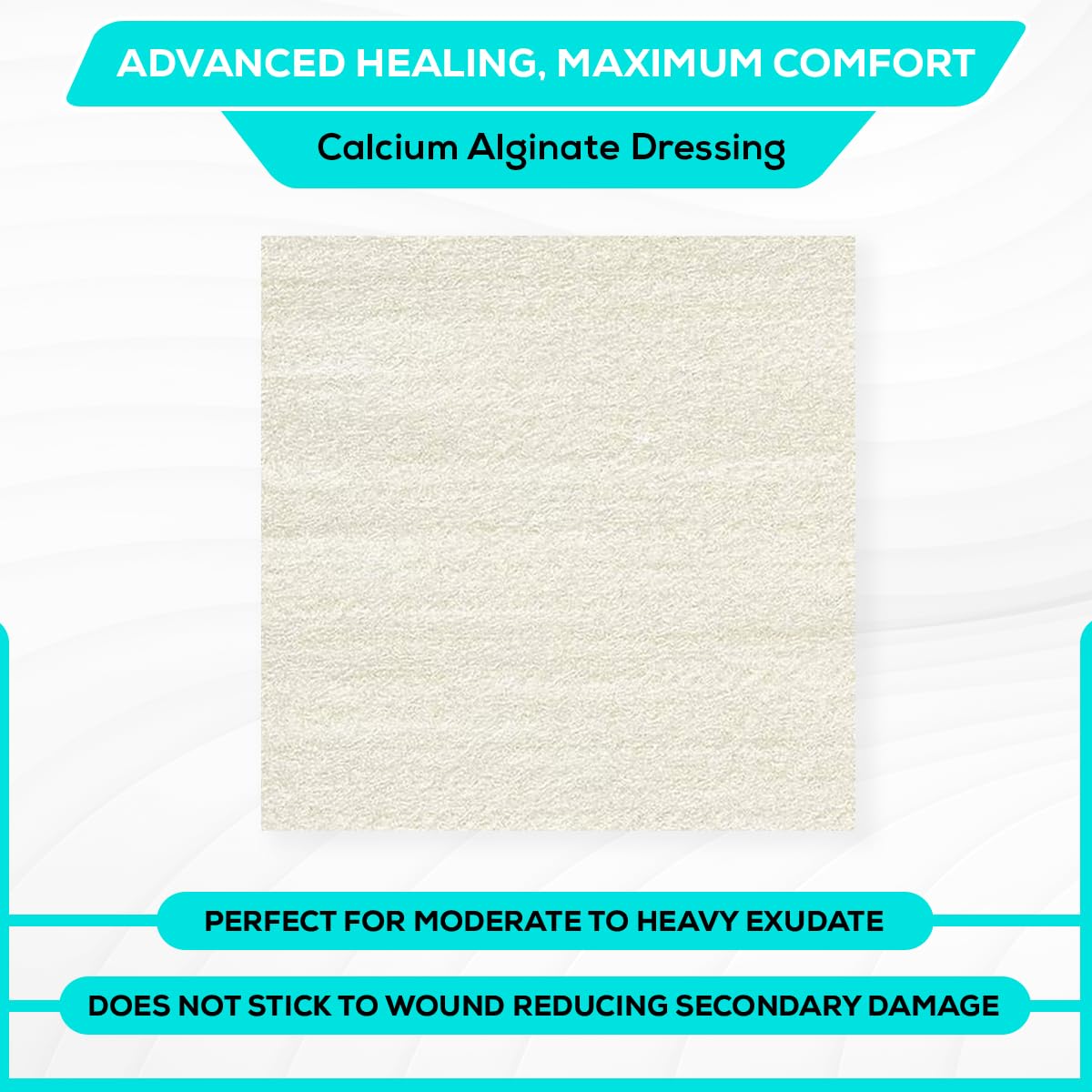 MedVance TM Alginate - Calcium Alginate Dressing 4.25x4.25 Box of 5 dressings