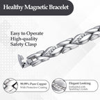 Jecanori Pure Copper Bracelets for Women,Ultra Magnetic Bracelets for Women with 3500 Gauss Magnets,Crystal Mother's Day Jewelry