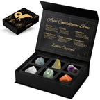 Aries Crystals Gift Set, Zodiac Signs Healing Crystals Birthstones with Horoscope Box Set Aries Astrology Crystals Healing Stone