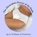 Rael Disposable Underwear for Women, Organic Cotton Cover - Postpartum Essentials, Leak Locker, Unscented, Maximum Coverage (Siz
