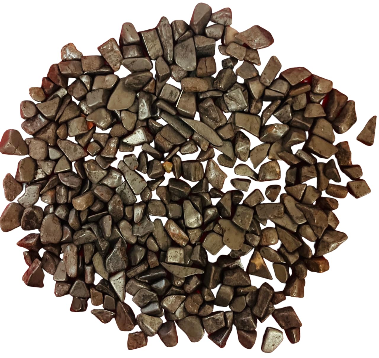 Indian Consigners Natural Crushed Polished Tumbled Gem Stone Chips, Decoration & Healing Crystals (Hematite)