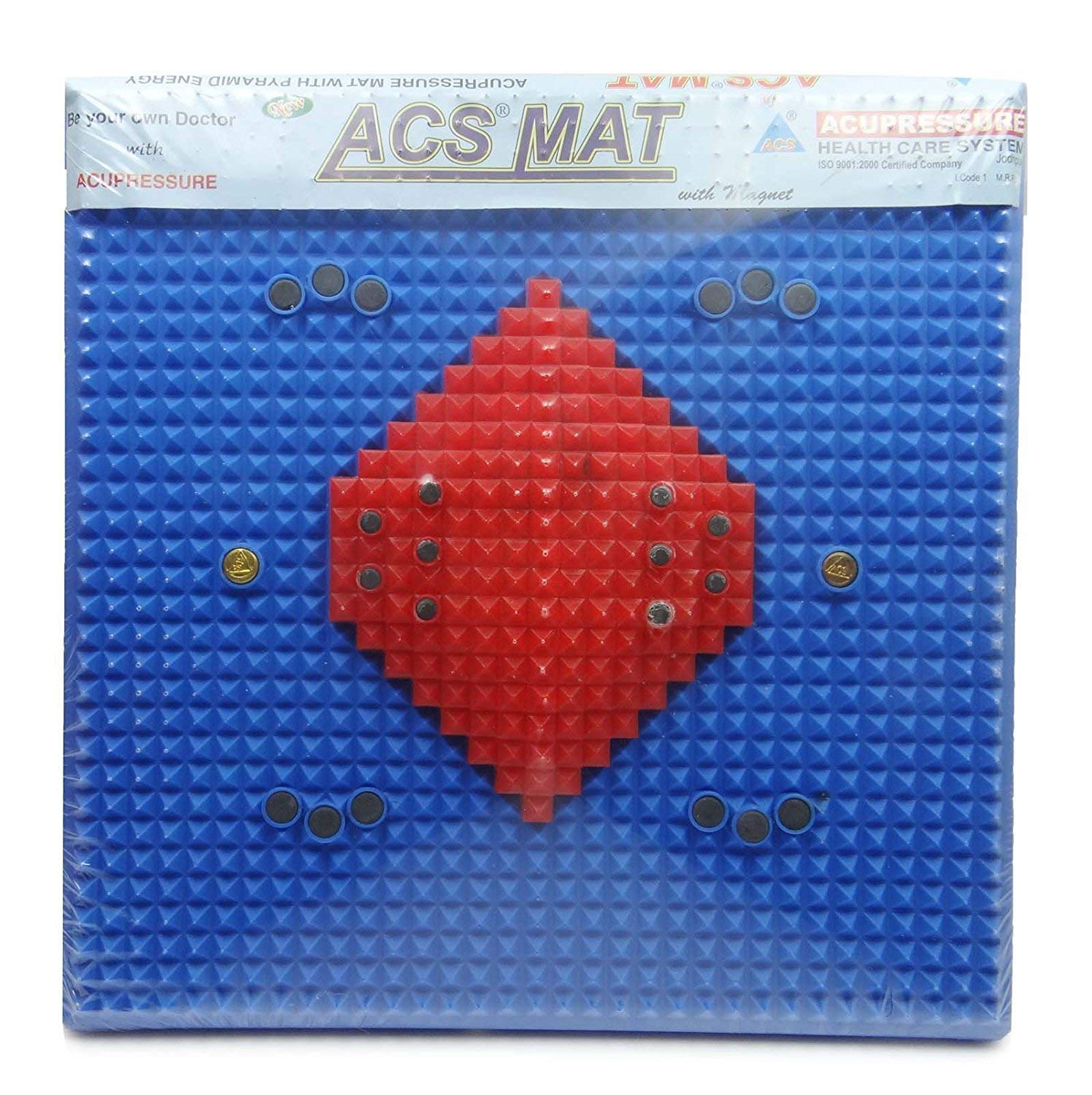 Acs Acupressure Reflexology Magnetic Pyramidal Therapy Foot Super Mat (Multicolor)