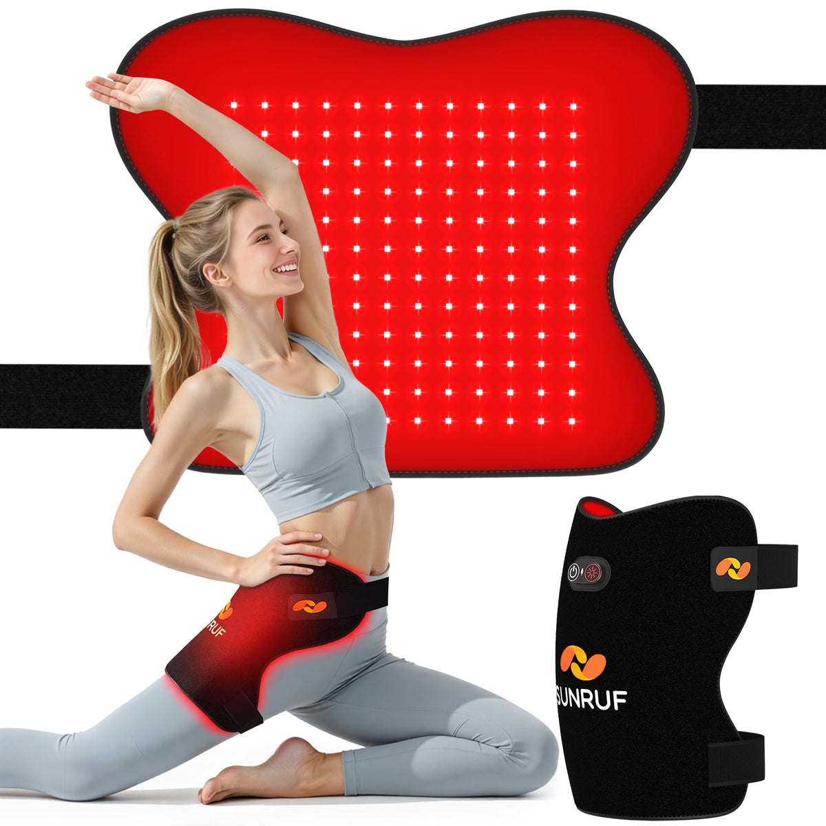 Red Light Therapy for Body, Foldable Therapy Pads for Hip Back Waist