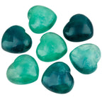mookaitedecor Healing Crystals Green Fluorite Heart Love Worry Palm Stone Reiki Balancing 1.6 Inch
