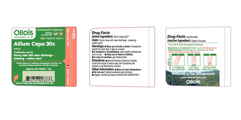 OLLOIS Allium Cepa 30c Organic, Lactose-Free Homeopathic Medicine, 80 Pellets (Pack of 1)