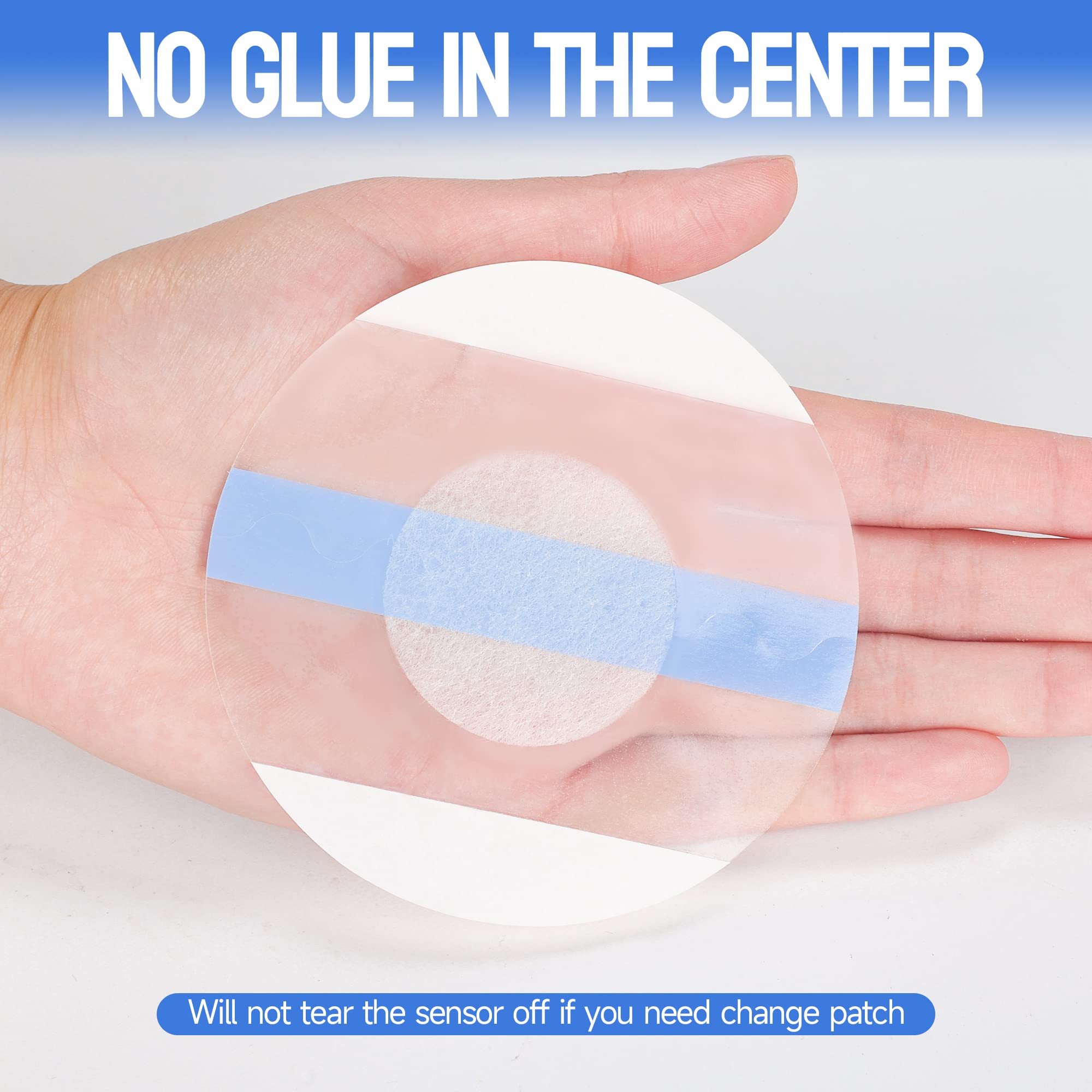 Eseige-Sensor Covers for Libre 2,3-50 Pack Waterproof Adhesive Patches - Latex Free and Transparent Tape to Protect The CGM