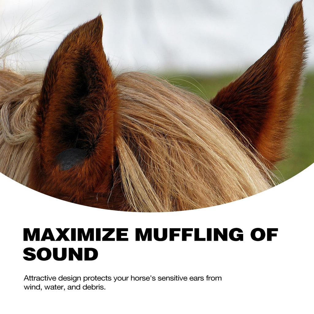 Harrison Howard EaseFit Equestrian Earplugs 3cm Horse Foam Ear Plugs Balls 2 PCS-Mars Black