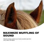 Harrison Howard EaseFit Equestrian Earplugs 3cm Horse Foam Ear Plugs Balls 2 PCS-Mars Black