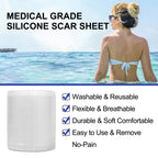 Silicone Scar Sheets (1.6    x 120   ), Clear Gel Silicone Scar Tape, Invisible Medical Grade Scar Silicone Strips, Transparent