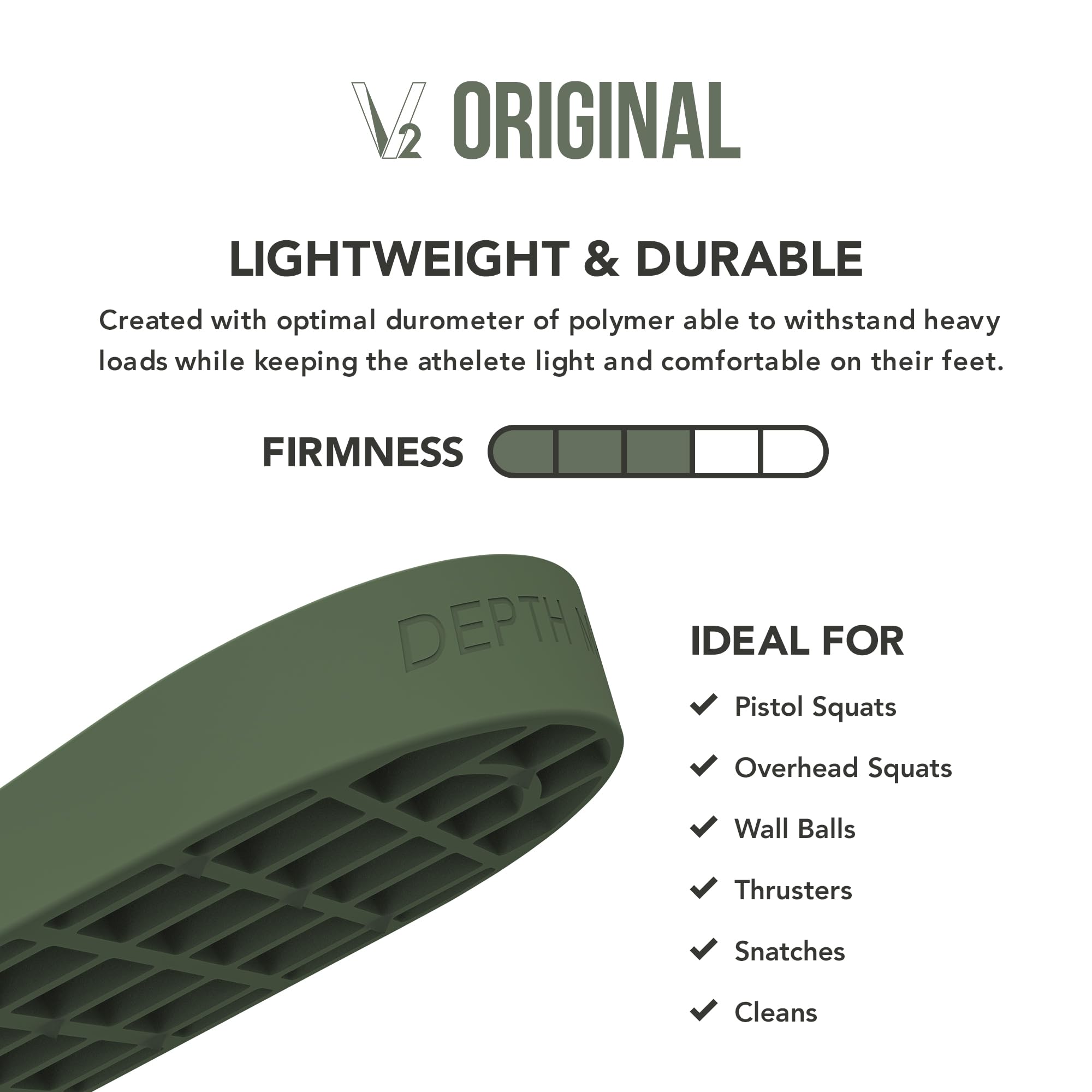 VersaLifts Hybrid Heel Lift Inserts (Pair) (Large) - Ideal for Cross Training, metcons, wods, Functional Fitness, HIIT, Squats,