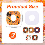 40pcs Glucose Sensor Patches for Dexcom G7, Waterproof Non-Woven Fabric CGM Overpatches Thanksgiving Style Adhesive Sensor Stick