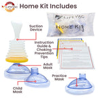 LifeVac Home Kit - Portable Suction Rescue Device, First Aid Kit for Kids and Adults, Portable Airway Suction Device for Childre