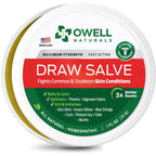 OWELL NATURALS Drawing Salve Ointment 1oz, ingrown Hair, Boil, Splinter Remover, Bug Spider Bites, bee Sting, Mosquito bite Itch