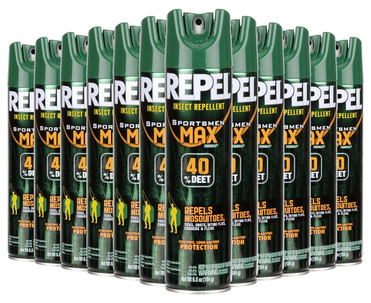 Sportsmen Max Insect 6.5-oz Aerosol 40% DEET, 12-PK, Pack of 12, clear