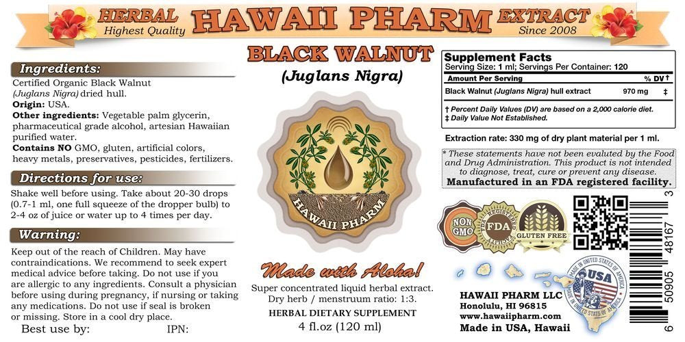 Black Walnut (Juglans Nigra) Liquid Extract 2 oz