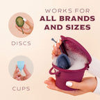 Pixie Menstrual Cup Compact Sterilizer - Good for Public Restrooms, Camping or Dorms - Collapsible Cleaner Container for Your Me