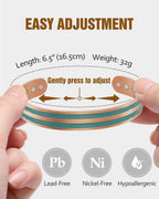 Jecanori Copper Magnetic Bracelets for Women, 99.99% Pure Copper Double Line Cross Bracelet