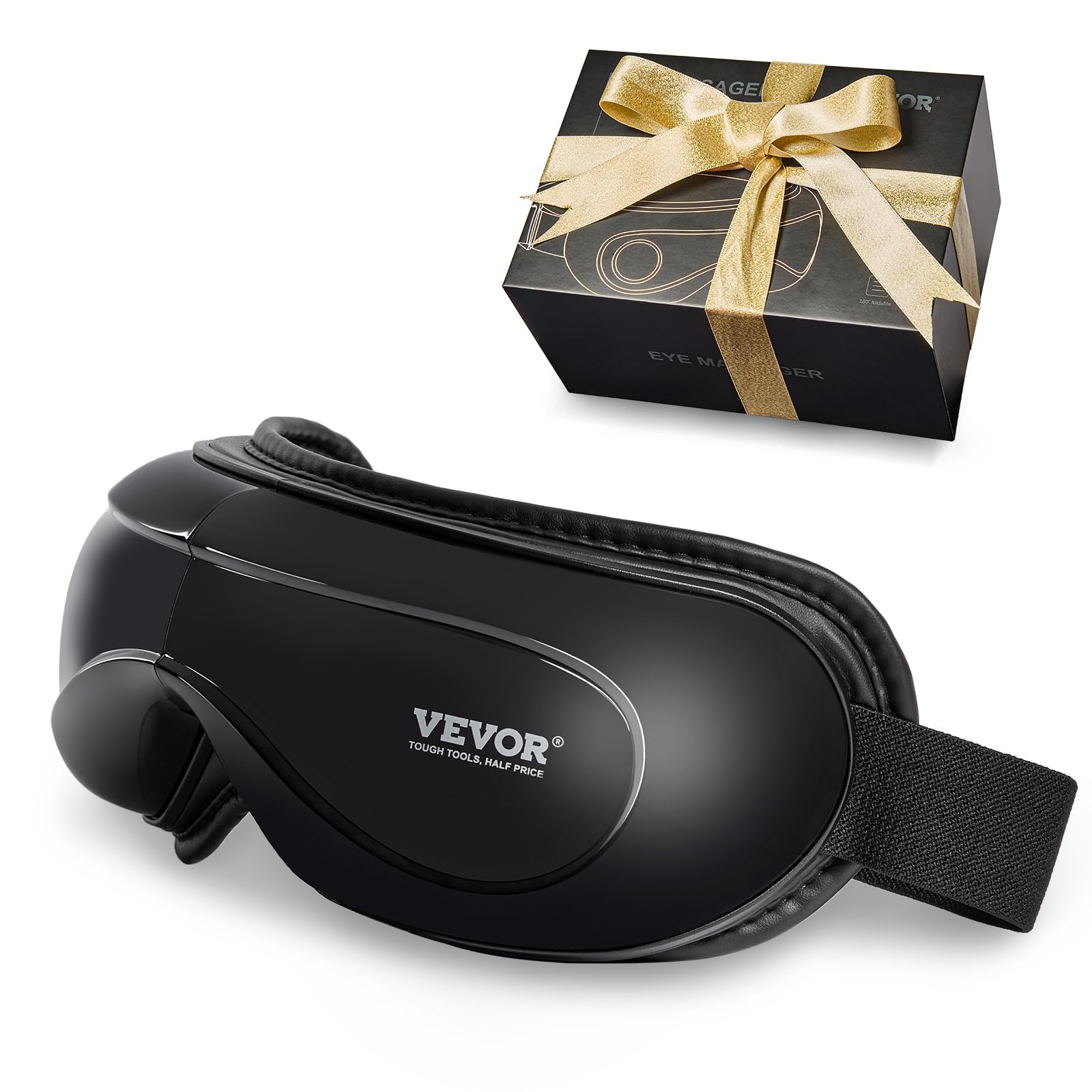 VEVOR Eye Massager with Heat, Heated Eye Massage Mask with 5 Modes and Bluetooth Music, 180 Foldable Eye Care Massager for Eye S