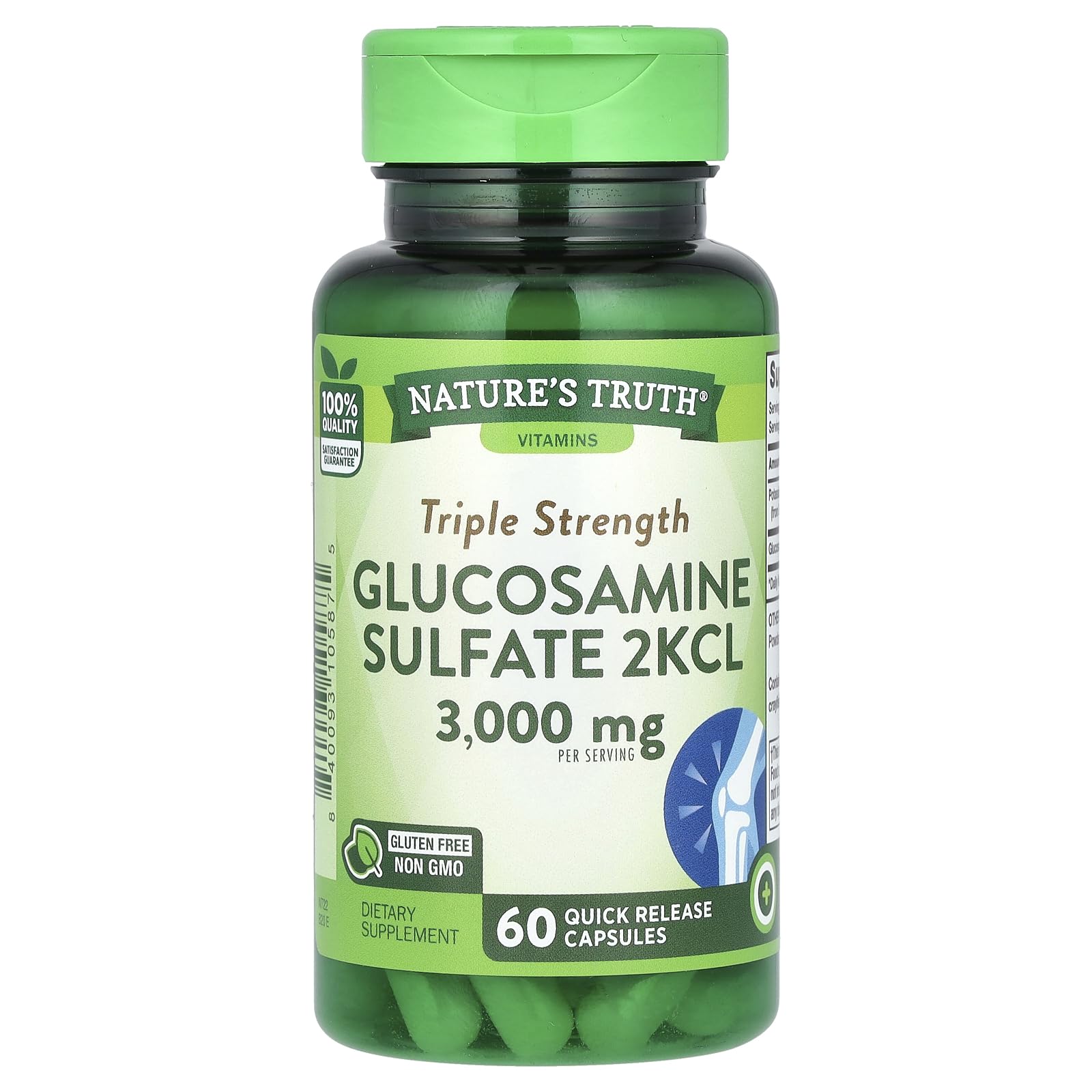 Nature s Truth Triple Glucosamine 3000mg 60 Capsules (Pack of 1)