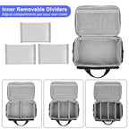 LEFORZ Home Health Nurse Bag Medical Bag Empty First Aid Storage with Detachable Divider Medical Supplies Bag for Nursing Studen