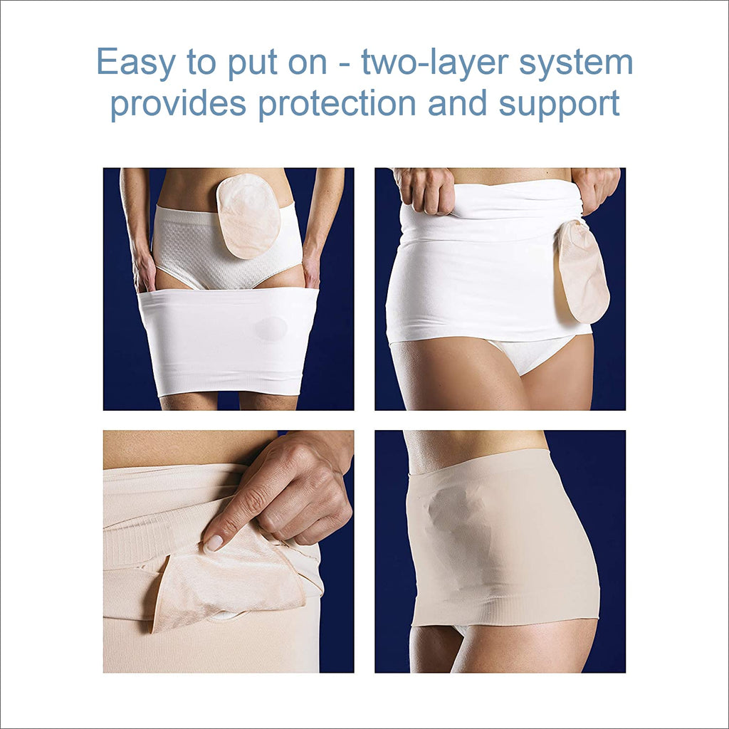 Corsinel StomaSafe Plus Ostomy/Hernia Support Garment Light by TYTEX (Black, S/M) 33.5 - 44 Hip Circumference