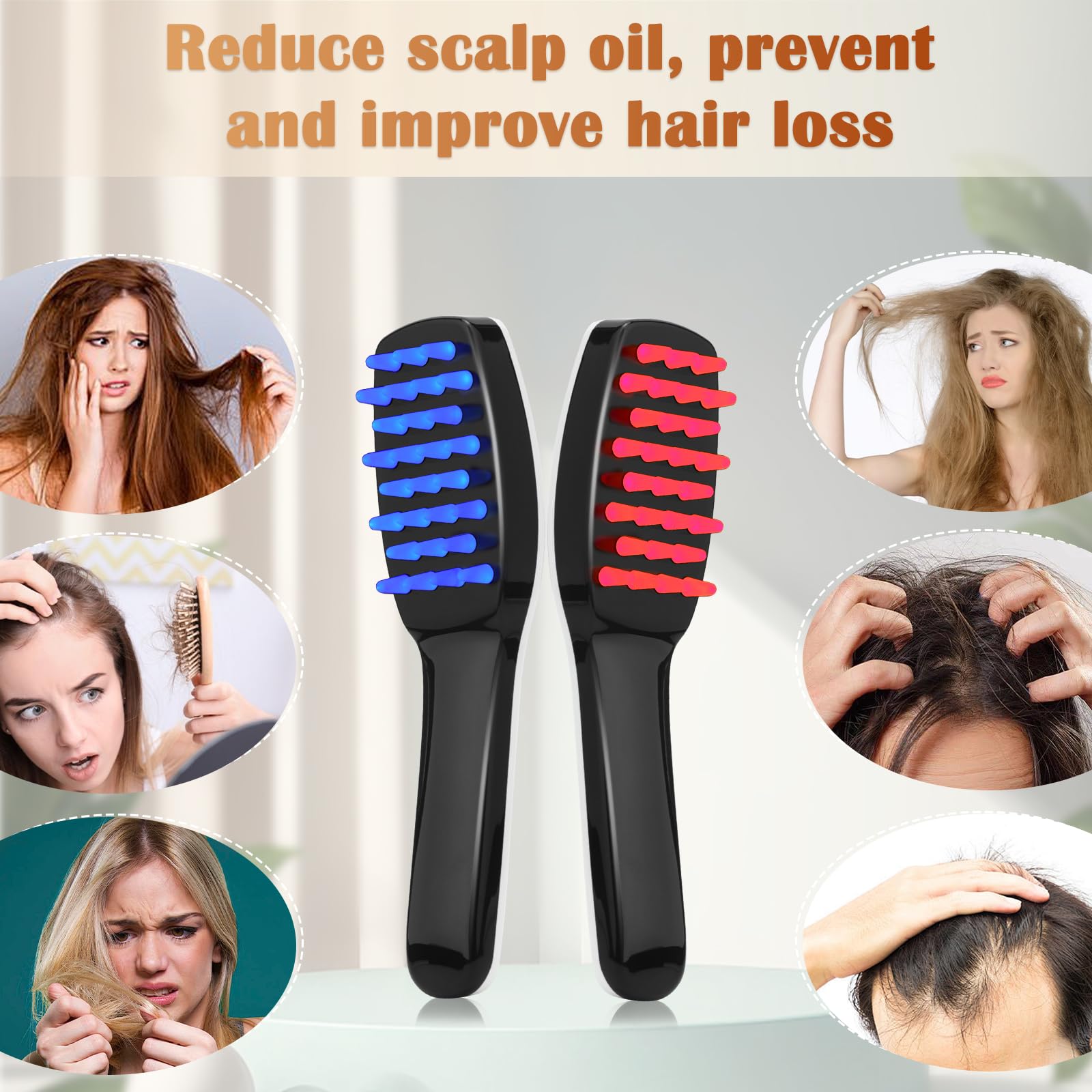 AIBOKEE Scalp Massager Hair Growth,Electric Scalp Massager for Hair Growth and Stress Relaxation,Hair Massager Scalp for Men & W