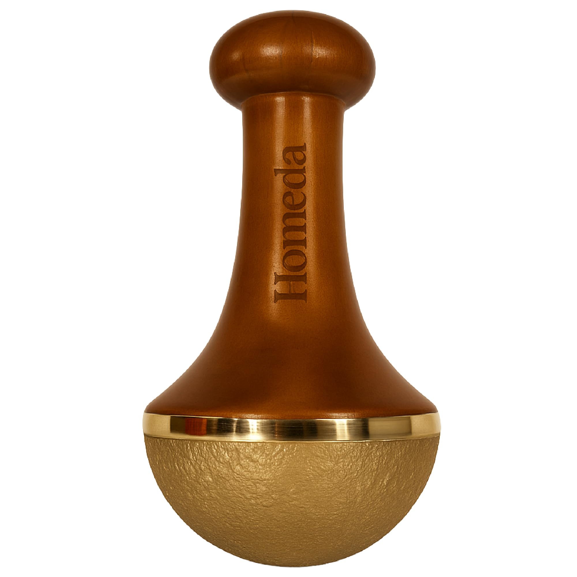 Homeda Kansa Vati Foot Massager, Kansa Wand For Foot Massage With Teak Wooden Handle, Kasya Vatki, Kasa Wati Thali Machine, Kans