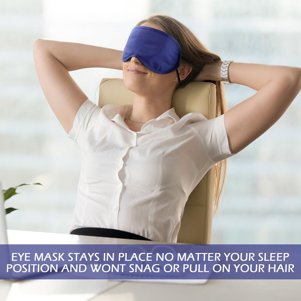 Tarpop 200 Pcs Eye Mask Sleeping Blindfold Eye Cover with Adjustable Strap for Games Party Team Building Travel Individually Wra