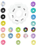 Large Weekly Pill Organizer,7 Day Cute Heart Pill Organizer,Weekly Container for Fish Oil/Medicine/Supplements (White1)