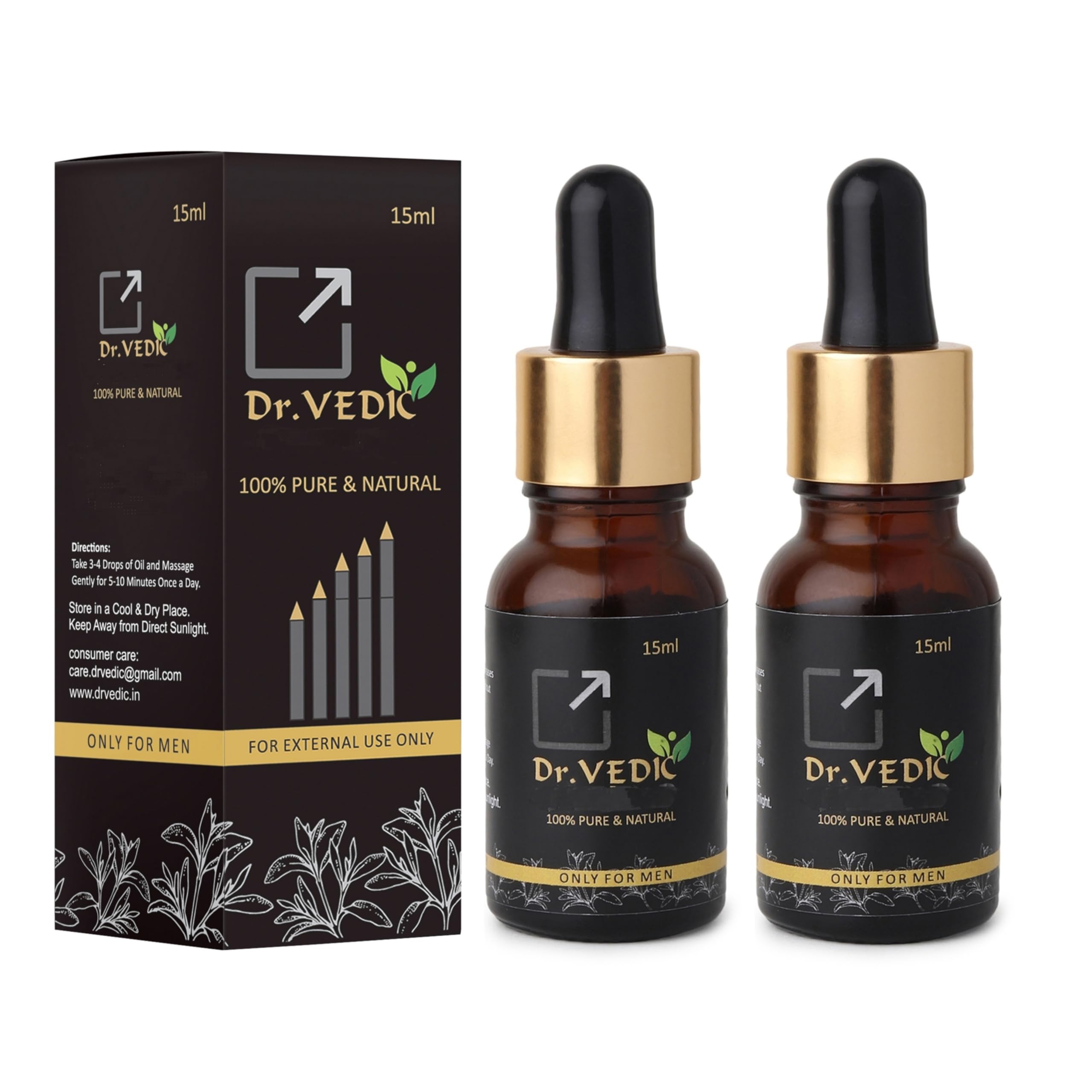 Dr Vedic 100% Pure & Natural Oil 15 Ml (Pack Of 2)