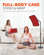 YOHOTESION Red Light Therapy for Body, Infrared Red Light Therapy Lamp with Floor Stand & Flexible Wrap, 660nm+850nm, 4 Modes &