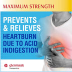 Glenmark Original Strength Famotidine Tablets, 20 mg, Acid Reducer for Heartburn Relief, 100 Count