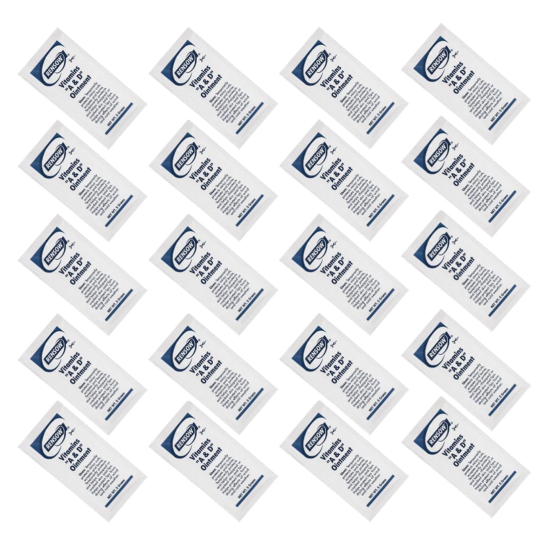 Rensow Vitamin A&D Ointment 5g Pouch  Tattoo Aftercare Healing Ointment for Skin Protection & Recovery (Pack of 25)