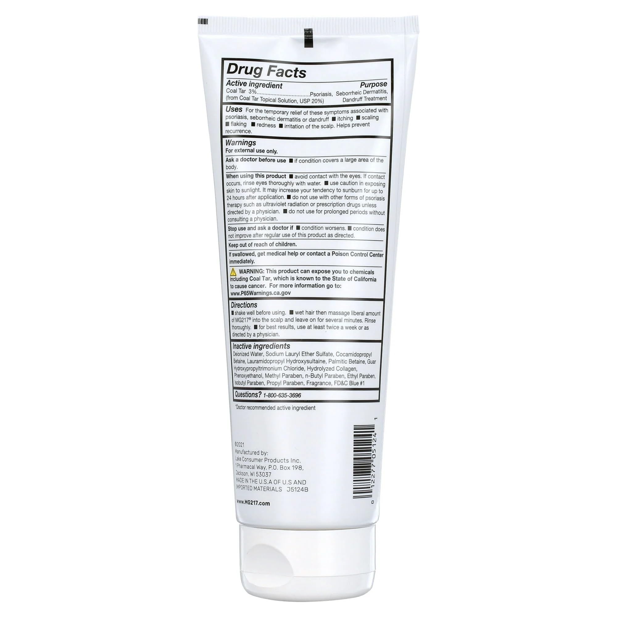 MG217 Medicated Conditioning Coal Tar Formula Shampoo 8 oz (Pack of 3)
