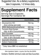 Jocko Fuel Joint Support Supplement - Glucosamine MSM for Joint Pain(180 Capsules)