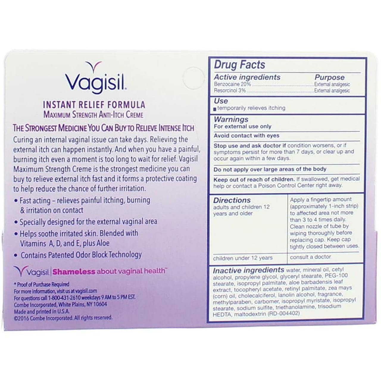 Vagisil Anti-Itch Crme, Maximum Strength, 1 Ounce