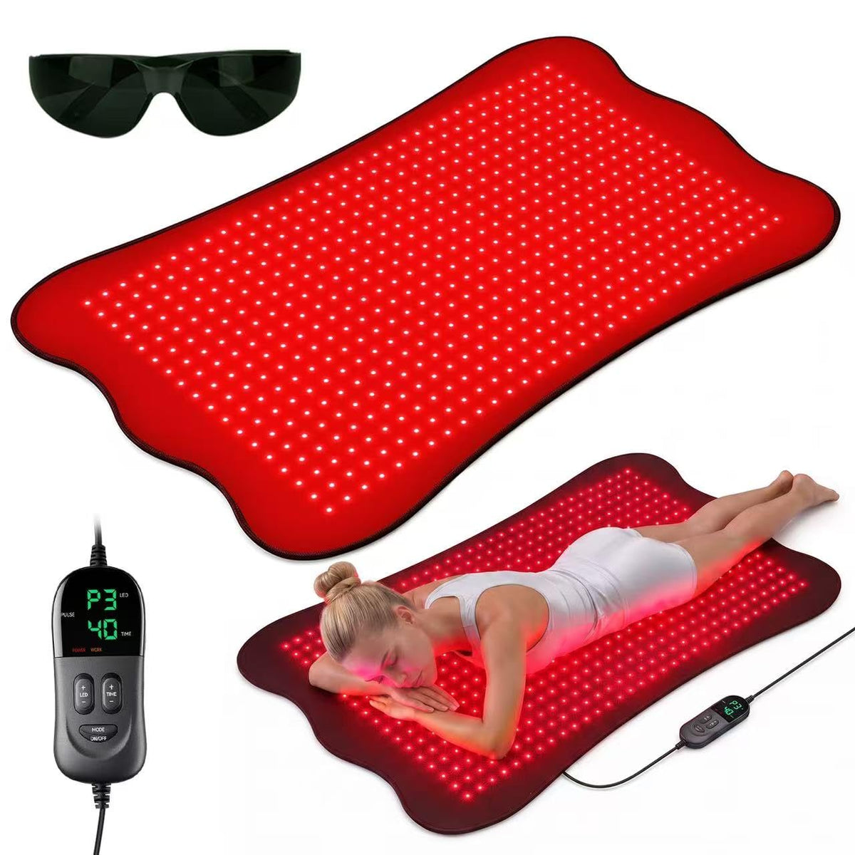Red Light Therapy Mat for Body, 43x26 Infrared Light Pad with 576 LEDs
