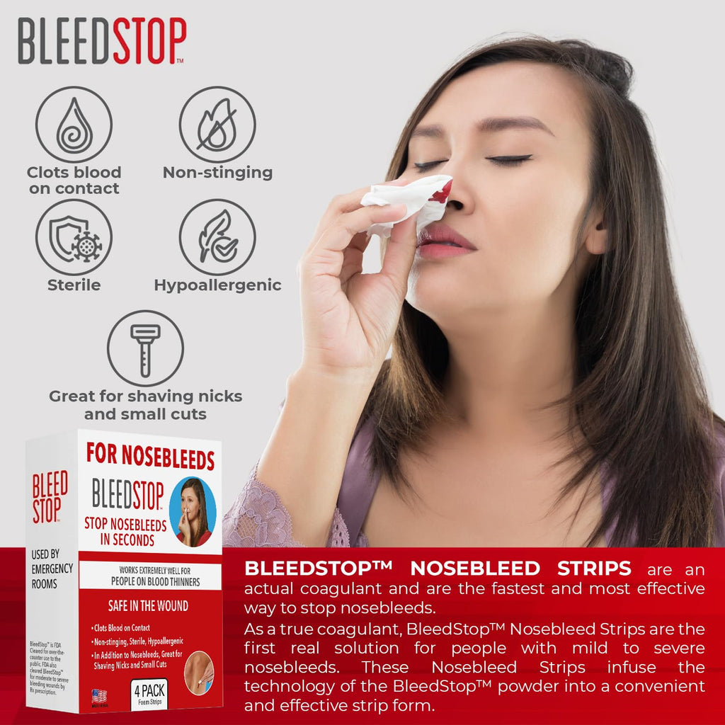 BleedStop First Aid Powder Strip for Blood Clotting, Trauma Kit, Blood Thinner Patients, Camping Safety, and Survival Equipment