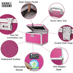 HEWEI WORKS Lockable Medication Box with Portable Storage Case, 12.2x 7.2x 7.6, Childproof Medicine Organizer with Combina