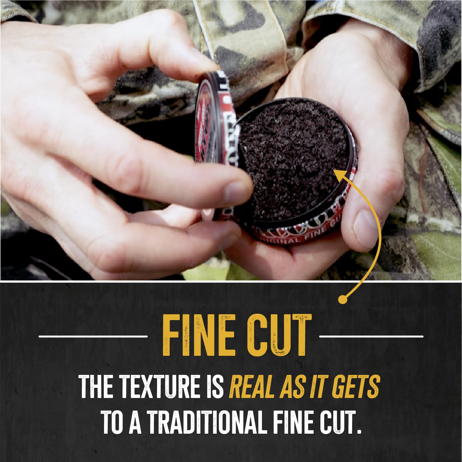 5 Cans, BaccOff Original Fine Cut, Black Tea Base with Bold, Smoky Flavors