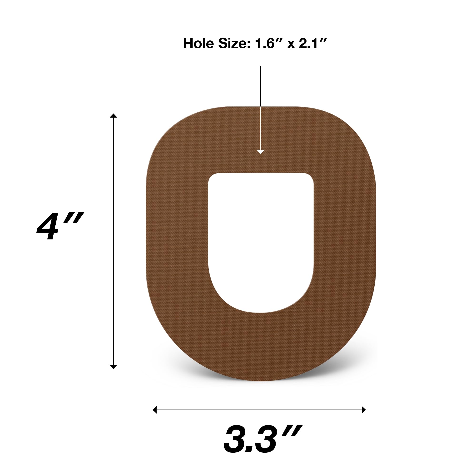 SIMPATCH Adhesive Patch for OmniPod - Pack of 25 - Multiple Colors Available (Brown)