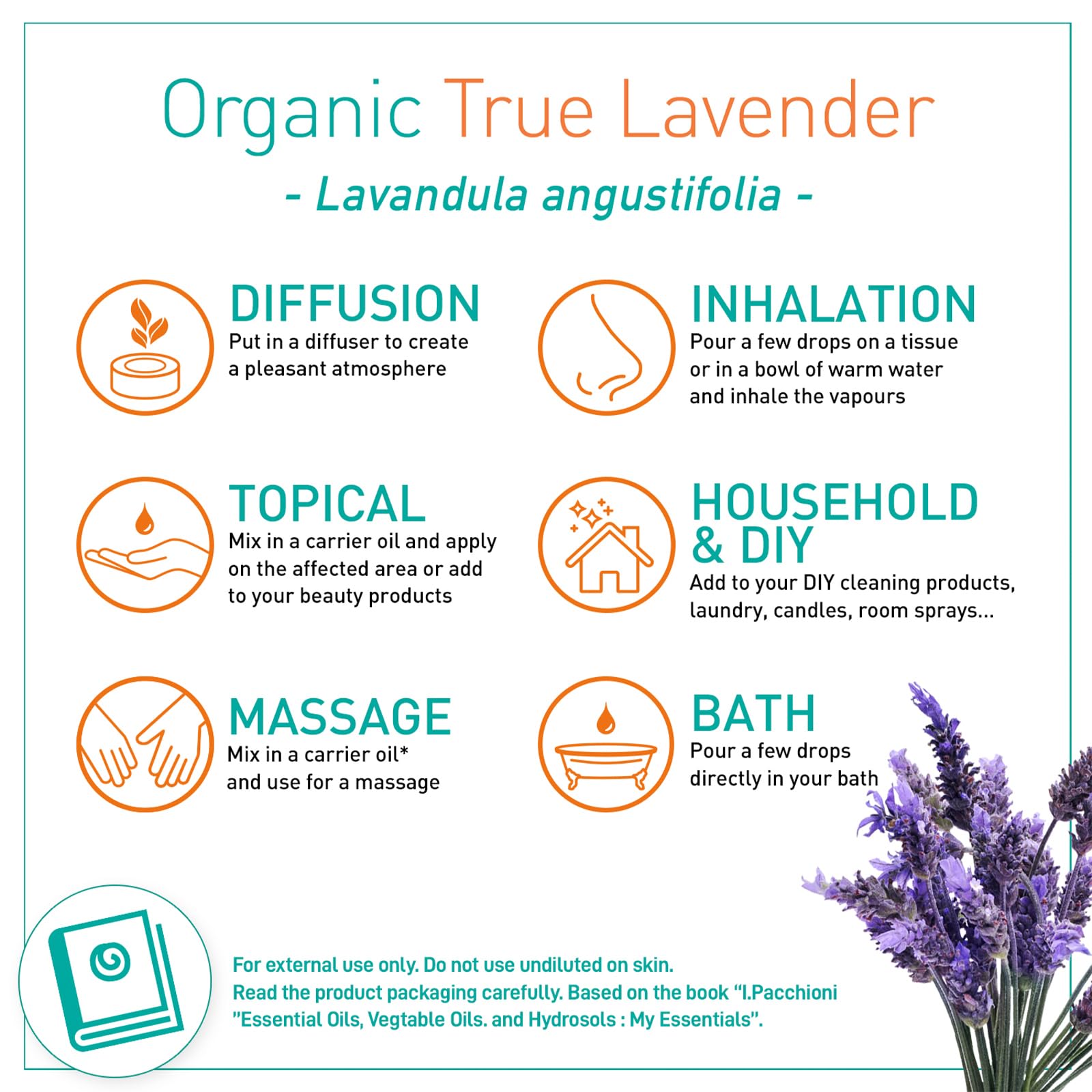 Puressentiel Organic True Lavender Essential Oil - Soothing and Calming Properties - Therapeutic Grade - for Aromatherapy and Ma