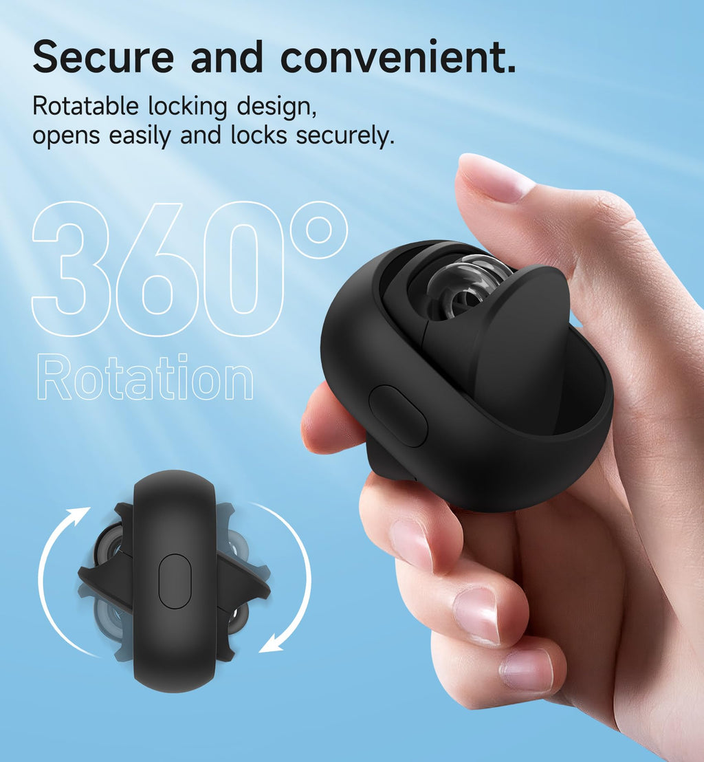 SURITCH Case for Loop Earplugs, Portable Storage Container for Earplugs & Accessories, Black