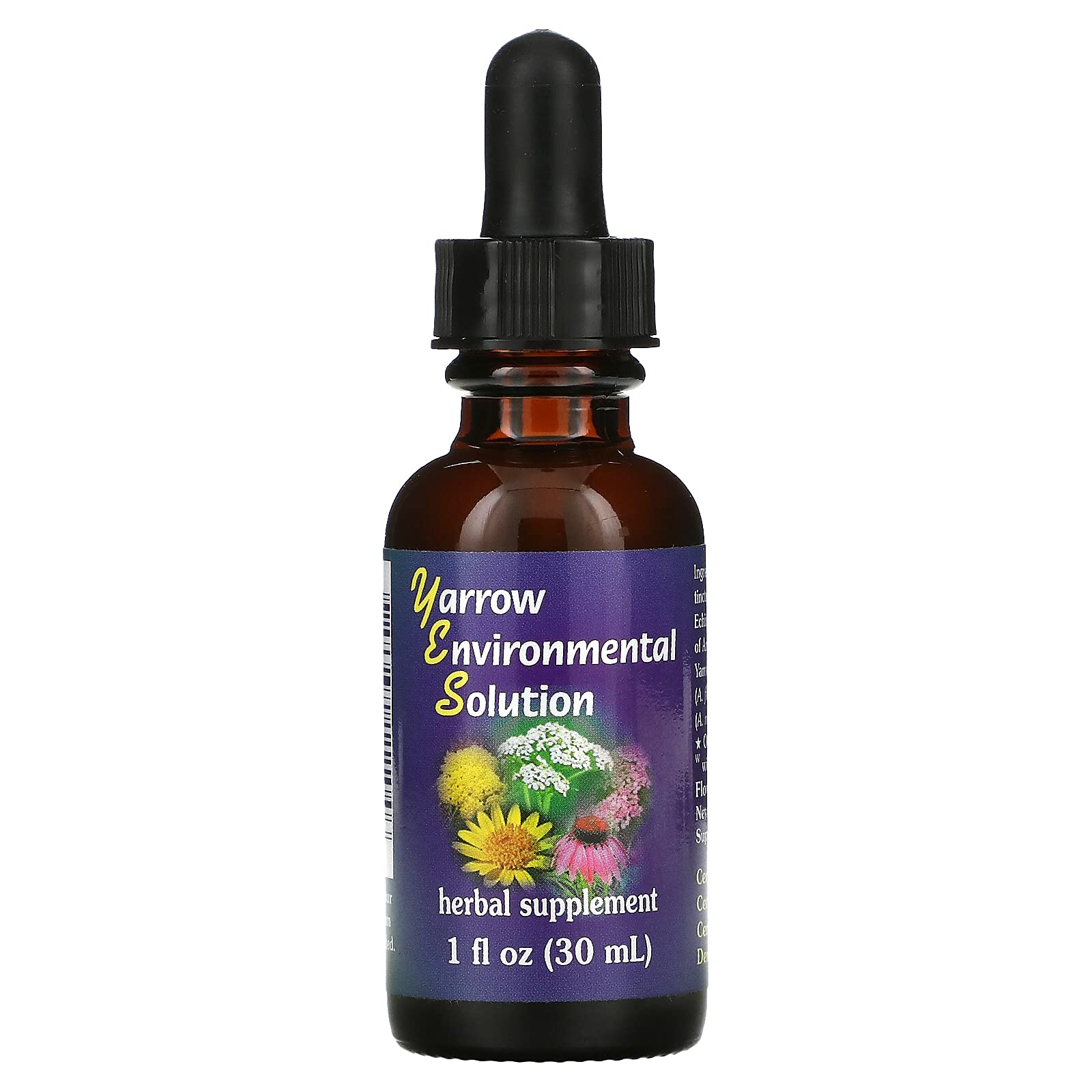 FLOWER ESSENCE SERVICES Yarrow Environmental Solution Dropper, 1 Ounce