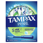 Tampax Pearl Tampons, Plastic Applicator, Super Absorbency - 18 ea., Pack of 3