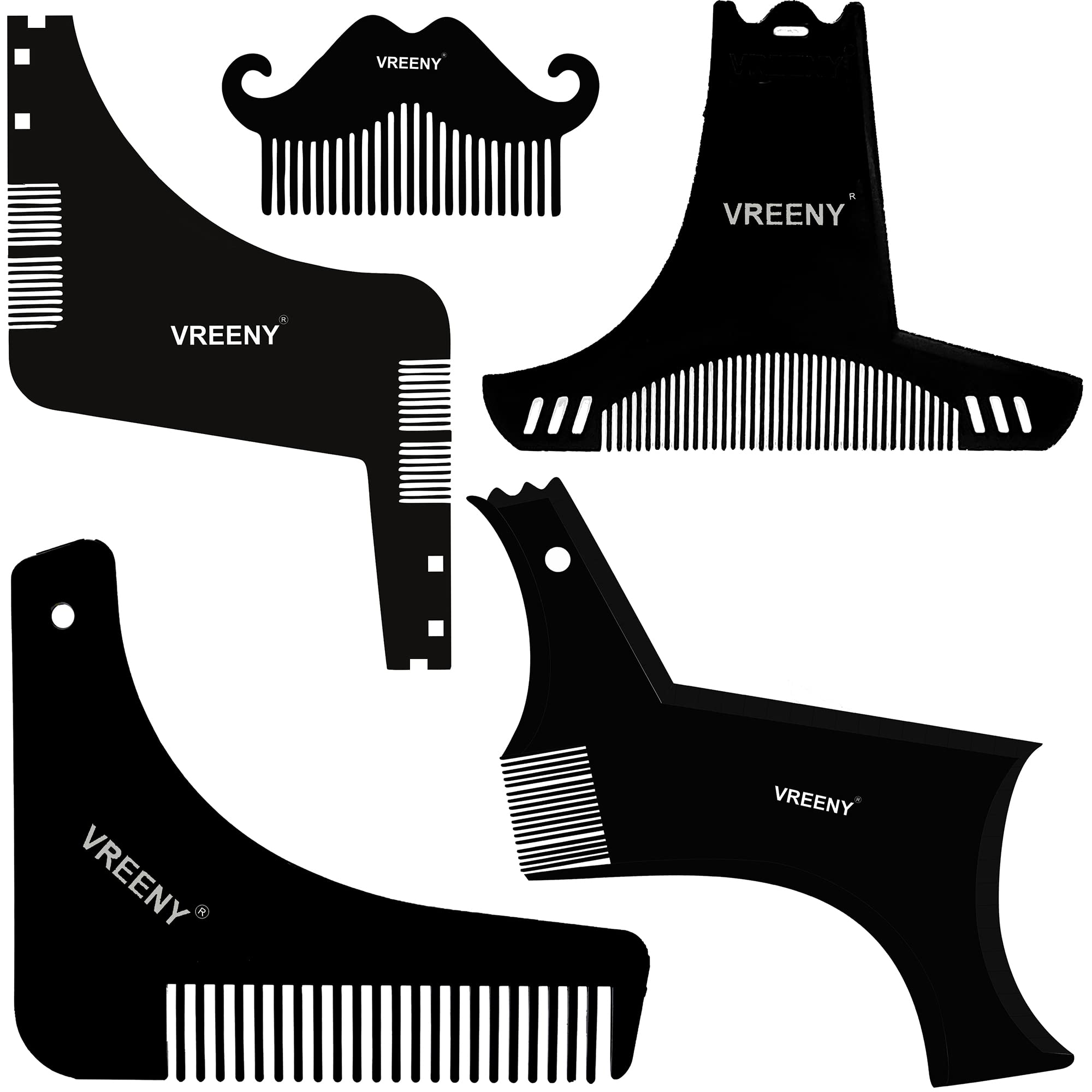 Vreeny Beard Shaper Tool Comb Beard Shaping Tool Beard Comb For Men Home And Salon Use Men Beard Accessories Set Multi Purpose G